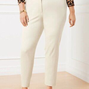 Talbots  Plus Exclusive Chatham Slim Ankle Pants - Solid Gypsom- Curvy Fit